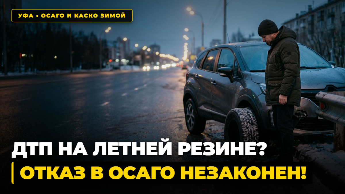 ДТП на летней резине зимой в гололед в Уфе — выплата по ОСАГО и КАСКО